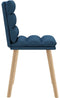 vidaXL - Eetkamerstoelen - 2 - st - stof - blauw