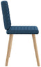 vidaXL - Eetkamerstoelen - 2 - st - stof - blauw