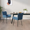 vidaXL - Eetkamerstoelen - 2 - st - stof - blauw