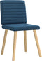 vidaXL - Eetkamerstoelen - 2 - st - stof - blauw