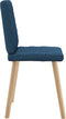 vidaXL - Eetkamerstoelen - 2 - st - stof - blauw