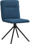 vidaXL - Eetkamerstoelen - 2 - st - stof - blauw