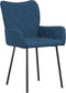 vidaXL - Eetkamerstoelen - 2 - st - stof - blauw