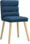 vidaXL - Eetkamerstoelen - 2 - st - stof - blauw