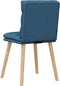 vidaXL - Eetkamerstoelen - 2 - st - stof - blauw
