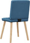 vidaXL - Eetkamerstoelen - 2 - st - stof - blauw
