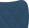 vidaXL - Eetkamerstoelen - 2 - st - stof - blauw
