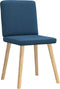 vidaXL - Eetkamerstoelen - 2 - st - stof - blauw