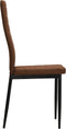 vidaXL - Eetkamerstoelen - 2 - st - stof - bruin