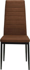 vidaXL - Eetkamerstoelen - 2 - st - stof - bruin