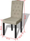 vidaXL - Eetkamerstoelen - 2 - st - stof - camel