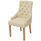 vidaXL - Eetkamerstoelen - 2 - st - stof - crème