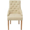 vidaXL - Eetkamerstoelen - 2 - st - stof - crème