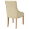 vidaXL - Eetkamerstoelen - 2 - st - stof - crème