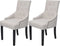 vidaXL - Eetkamerstoelen - 2 - st - stof - crèmegrijs