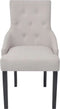 vidaXL - Eetkamerstoelen - 2 - st - stof - crèmegrijs