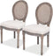 vidaXL - Eetkamerstoelen - 2 - st - stof - crèmekleurig