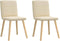 vidaXL - Eetkamerstoelen - 2 - st - stof - crèmekleurig