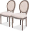 vidaXL - Eetkamerstoelen - 2 - st - stof - crèmekleurig
