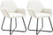 vidaXL - Eetkamerstoelen - 2 - st - stof - crèmekleurig