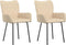 vidaXL - Eetkamerstoelen - 2 - st - stof - crèmekleurig