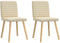 vidaXL - Eetkamerstoelen - 2 - st - stof - crèmekleurig