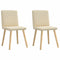 vidaXL - Eetkamerstoelen - 2 - st - stof - crèmekleurig