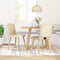 vidaXL - Eetkamerstoelen - 2 - st - stof - crèmekleurig