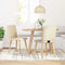 vidaXL - Eetkamerstoelen - 2 - st - stof - crèmekleurig