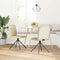 vidaXL - Eetkamerstoelen - 2 - st - stof - crèmekleurig