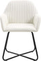 vidaXL - Eetkamerstoelen - 2 - st - stof - crèmekleurig