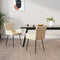 vidaXL - Eetkamerstoelen - 2 - st - stof - crèmekleurig