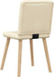 vidaXL - Eetkamerstoelen - 2 - st - stof - crèmekleurig