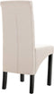 vidaXL - Eetkamerstoelen - 2 - st - stof - crèmekleurig