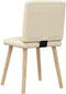 vidaXL - Eetkamerstoelen - 2 - st - stof - crèmekleurig