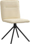 vidaXL - Eetkamerstoelen - 2 - st - stof - crèmekleurig