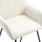 vidaXL - Eetkamerstoelen - 2 - st - stof - crèmekleurig