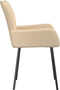 vidaXL - Eetkamerstoelen - 2 - st - stof - crèmekleurig