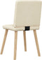 vidaXL - Eetkamerstoelen - 2 - st - stof - crèmekleurig