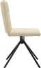 vidaXL - Eetkamerstoelen - 2 - st - stof - crèmekleurig