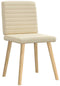 vidaXL - Eetkamerstoelen - 2 - st - stof - crèmekleurig