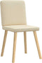 vidaXL - Eetkamerstoelen - 2 - st - stof - crèmekleurig
