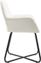 vidaXL - Eetkamerstoelen - 2 - st - stof - crèmekleurig