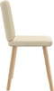 vidaXL - Eetkamerstoelen - 2 - st - stof - crèmekleurig