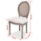 vidaXL - Eetkamerstoelen - 2 - st - stof - crèmekleurig