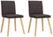 vidaXL - Eetkamerstoelen - 2 - st - stof - donkerbruin