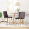 vidaXL - Eetkamerstoelen - 2 - st - stof - donkerbruin