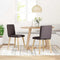 vidaXL - Eetkamerstoelen - 2 - st - stof - donkerbruin