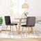 vidaXL - Eetkamerstoelen - 2 - st - stof - donkerbruin