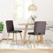 vidaXL - Eetkamerstoelen - 2 - st - stof - donkerbruin